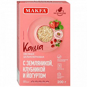 Каша Макфа 200г (40г*5шт) Овсяная Земляника, Клубника, Йогурт