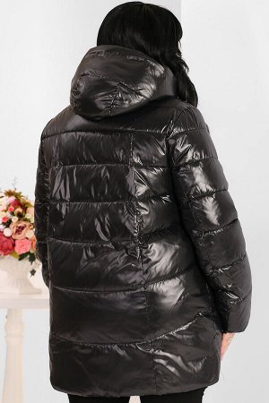 Куртка зимняя черная больших размеров