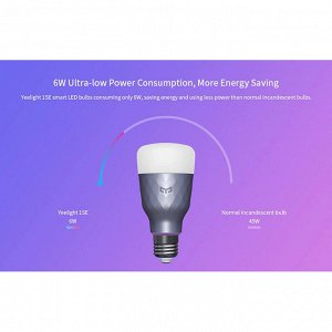 Лампа Xiaomi Yeelight LED Smart Bulb 1SE, YLDP001