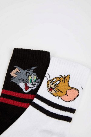 Женские хлопковые длинные носки Tom & Jerry (2 шт.)