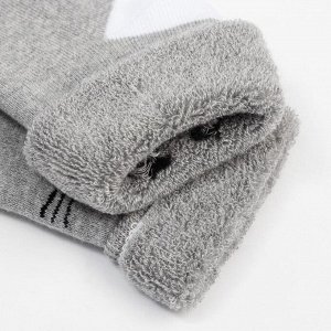 Носки детские махровые, цвет серый, размер 12-14