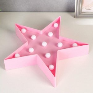 Фигурка световая RISALUX «Звезда», LED-ночник, пластик от батареек 2xАА, 24x23x5 см, МИКС