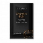 ЛУБРИКАНТ СО ВКУСОМ БУЛОЧКИ С КОРИЦЕЙ WICKED AQUA CINNAMON BUN, 3 мл.