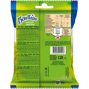 БОН ПАРИ®. Кислые змейки®. Мармелад жевательный фигурный со вкусом фруктов, 12х120г