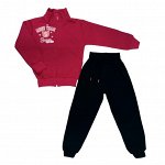 Спортивный костюм 0356/2 (малиновый, рисунок)