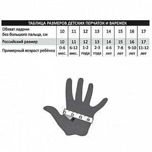 Варежки детские, р-р 4-6 лет