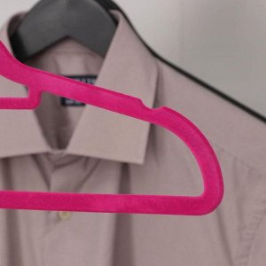 СИМА-ЛЕНД Вешалка-плечики для одежды «Бархат», размер 44-46, флокированное покрытие, цвет МИКС