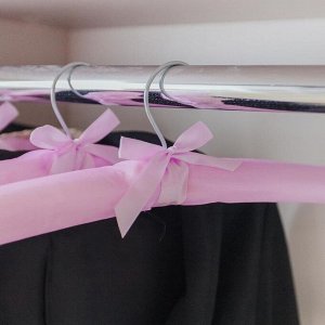 Вешалка-плечики для одежды мягкая «Атлас», размер 46-48, цвет сиреневый