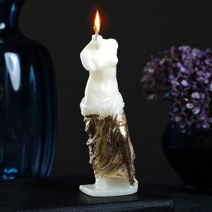 Фигурная свеча "Венера №2" молочная с поталью 12см 7369180