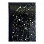 Колледж-тетрадь А5, 64 листа в клетку &quot;Космос. Карта-1&quot;, твёрдая обложка, глянцевая ламинация, блок офсет