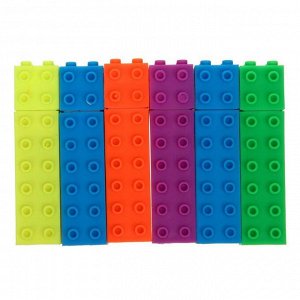 Набор маркеров-текстовыделителей фигурных скошенных "Лего", 6 цветов, 5 мм