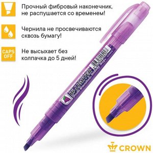 Набор маркеров-текстовыделителей 6 цветов, 5.0 мм, Crown F-500, ароматизированные, микс