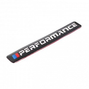 Наклейка на авто "PERFORMANCE", металлическая, 8.5x1.2 см, черный