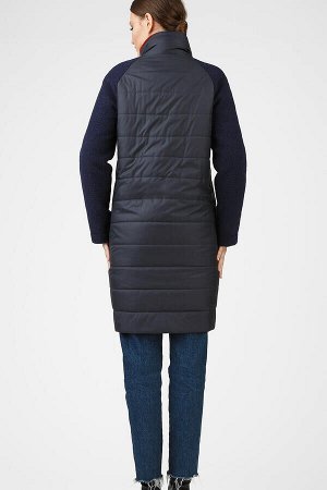 Пальто-плащ комбинированный с шерстью Alexdistyle