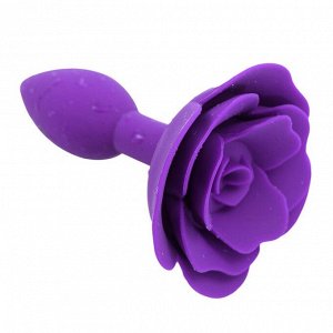 Анальная пробка фиолетовая "Розочка"