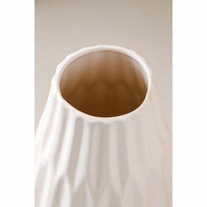 Ваза керамическая "Ананас", настольная, декоративная, интерьерная, белая, 24 см