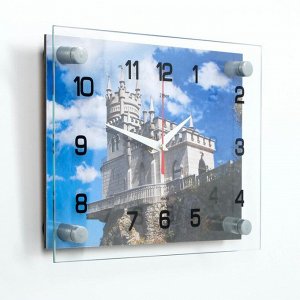 Часы настенные, серия: Город, "Ласточкино гнездо", 20х26  см, в ассортименте