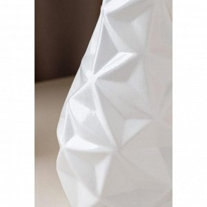 Ваза керамическая "Монако", настольная, белая, 34 см
