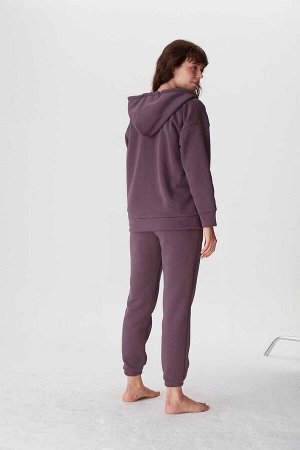 Комплект худи и брюки фиолетовый