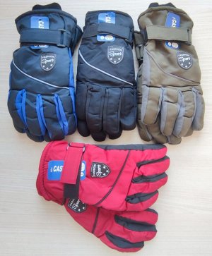 Лыжные перчатки для мальчика, размер L (10-12 лет)