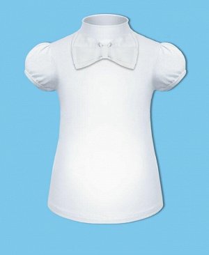 Удобная водолазка (блузка) с коротким рукавом для девочки Цвет: белый
