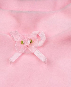 Розовая водолазка с бантиком для девочки Цвет: розовый