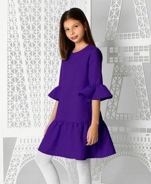 Фиолетовое платье с воланами для девочки Цвет: фиолетовый