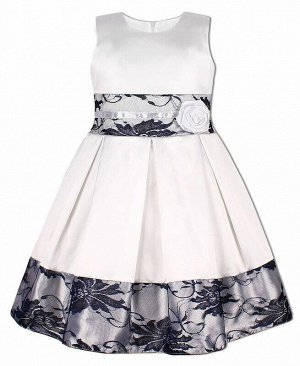 Нарядное белое платье для девочки с гипюром Цвет: белый