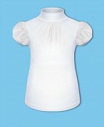 Школьная водолазка (блузка) с коротким рукавом для девочки Цвет: белый