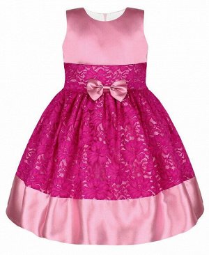 Нарядное платье для девочки с гипюром Цвет: тёмно-пурпурный