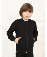 Чёрный джемпер(бомбер) для мальчика Цвет: черный