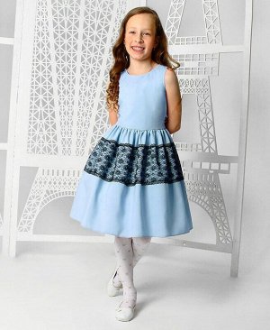 Нарядное платье голубого цвета для девочки Цвет: Голубой