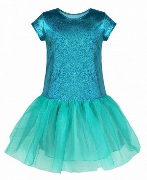 Нарядное бирюзовое платье для девочки Цвет: бирюзовый