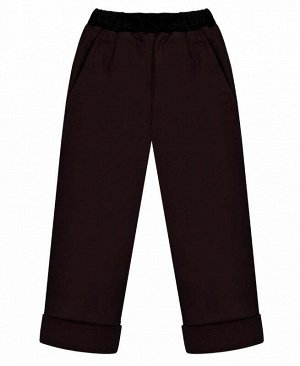 Теплые коричневые брюки для мальчика Цвет: коричневый
