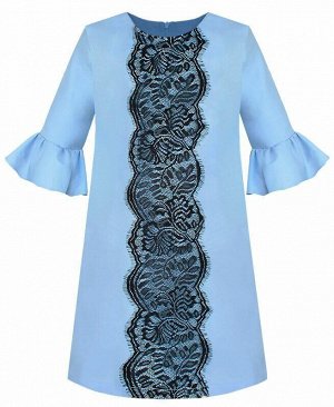 Голубое платье для девочки с воланами Цвет: Голубой