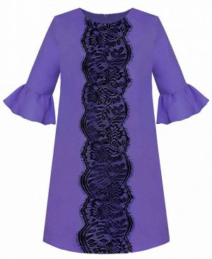 Нарядное сиреневое платье для девочки с воланами Цвет: тёмно-сиреневый