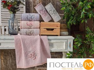 Набор полотенец Карвен " ROSE" махра 50*90/70*140 HS 1683v1 pudra/пудра