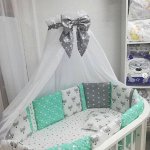Бортики в кроватку  Лисята