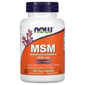 NOW Foods МСМ, метилсульфонилметан, 1000 мг, 120 капс.