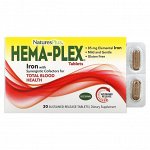 Nature&#039;s Plus, Hema-Plex, 30 таблеток с длительным высвобождением