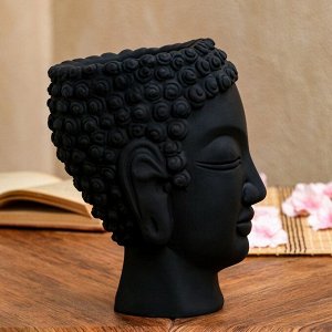 Кашпо "Будда", цвет черный