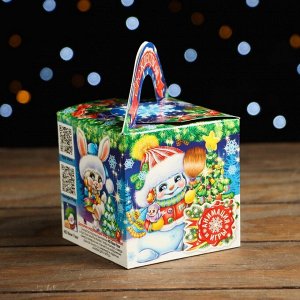Подарочная коробка "Искорка", кубик малый, с анимацией и игрой, 9 х 9 х 9 см, набор 10 шт.