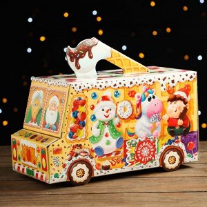 Подарочная коробка-фургончик &quot;Мороженое&quot;, с анимацией, 29 х 13,3 х 15,5 см, набор 5 шт.
