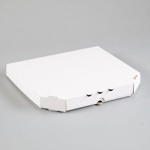 Упаковка для пиццы, белая, 25,5 х 25,5 х 3 см