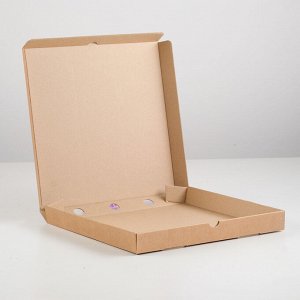 Упаковка для пиццы, бурая, 31 х 31 х 3,5 см