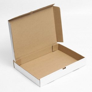 Коробка для пирога, белая, 39 х 25 х 6 см