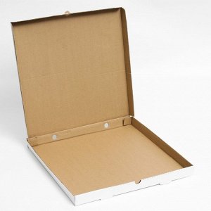 Коробка для пиццы, белая,  50 х 50 х 4 см