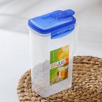 Банка для сыпучих продуктов «Глория», 1,8 л, 18?10?22 см, цвет синий
