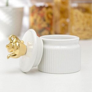 Банка керамическая для сыпучих продуктов «Золотой чайник», 10?14 см
