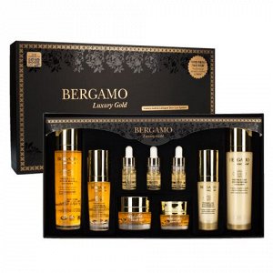 Набор антивозрастной с коллагеном и золотом	Bergamo  Gold Skin Care Set 9pcs